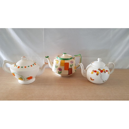 751 - Collection of 4 x Vintage Porcelain & Pottery Tea Pots and Jugs; Price Kensington, Losoloware Spring... 