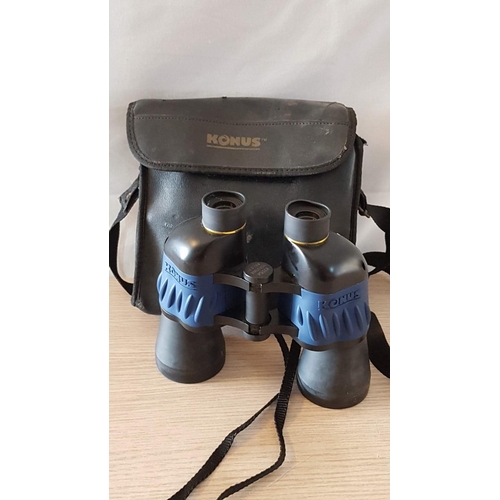 743 - 'Konus' 10x 50 Wide Angle Binoculars, Sporty Fixed Focus 2256, Black / Navy Blue