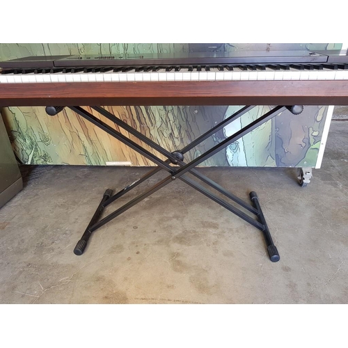 100A - Yamaha PF15 Digital Piano / Electric Keyboard, on Stand * Basic Test and Working *

(Donation by Mrs... 