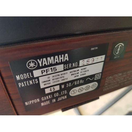 100A - Yamaha PF15 Digital Piano / Electric Keyboard, on Stand * Basic Test and Working *

(Donation by Mrs... 