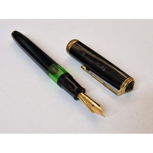 2 - Vintage 'Tropen Gold' Fountain Pen with 14ct (.585) Nib and Screw Cap, Made in Germany