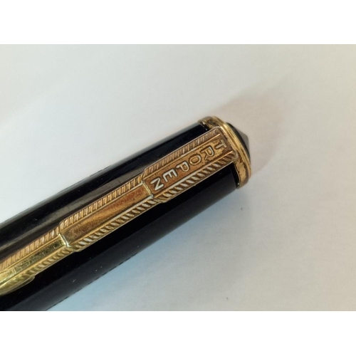 2 - Vintage 'Tropen Gold' Fountain Pen with 14ct (.585) Nib and Screw Cap, Made in Germany