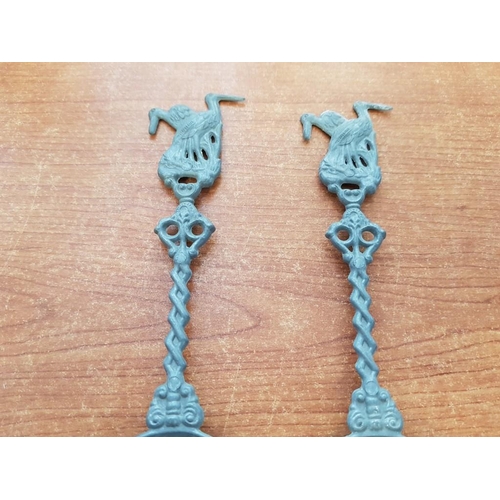 553 - 2 x WWII Pewter Spoons, Dutch 'Good Luck' Souvenir, and One Other
