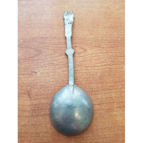 553 - 2 x WWII Pewter Spoons, Dutch 'Good Luck' Souvenir, and One Other