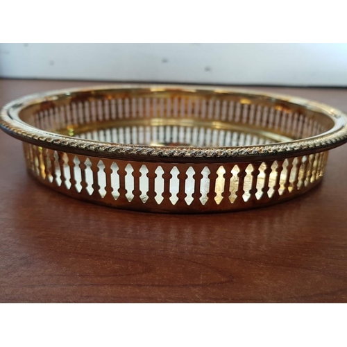 554 - Silver Plated Galleried Tray, (Approx. Ø: 23cm), in Original Box