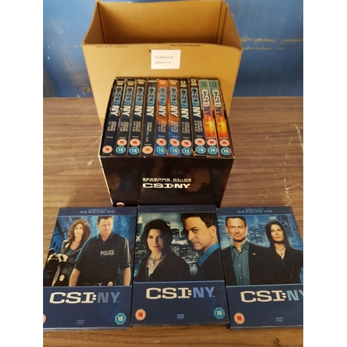 577 - Large Collection (3 x Boxes) of DVD's Incl. Boxsets of: CSI New York, CSI Las Vegas, CSI Miami