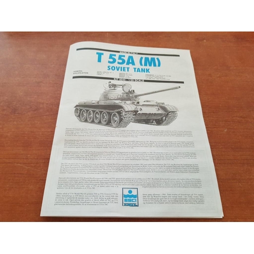 152 - Russian Tanks Model Kits; Esci Ertl Made in Italy, 1:35 / BMP1 with Russian Soldiers, 5036 / T55A(M)... 