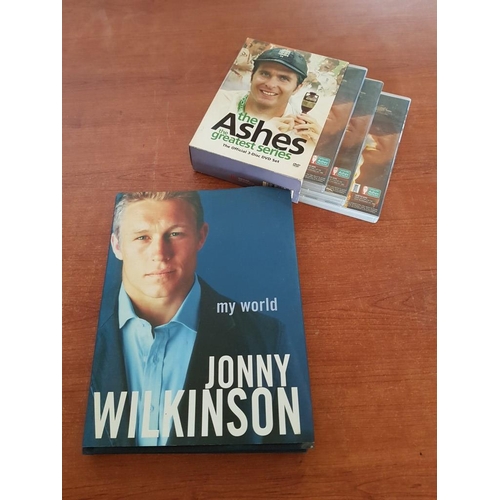 576 - Champions of Rugby and Cricket, 'My World' Book by Jonny Wilkinson, and 'The Ashes, The Greatest Ser... 