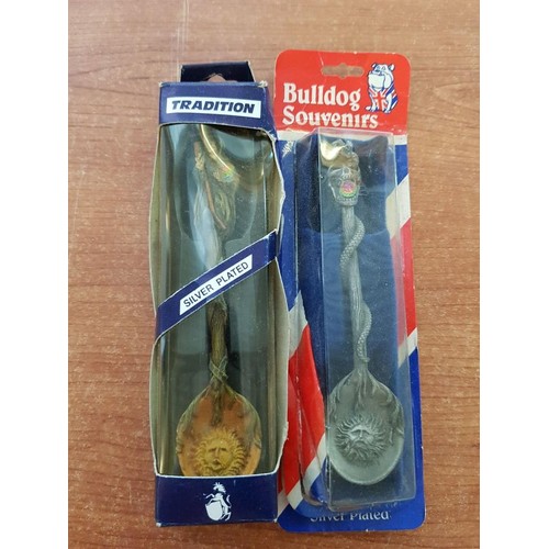 555 - Collection of 5 x Vintage English Pewter 'Mystic Spoons' and Vintage (1960's) Post Office Tower Mode... 