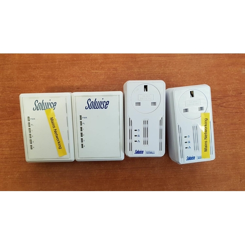 837 - Solwise; 2 x Home Plug PL-500AV-4PE with 4 Ethernest Ports, 2 x PL-500AV-PIGGY Ethenret Adapter with... 