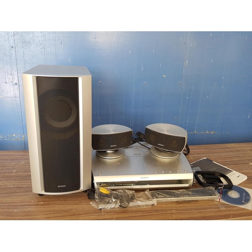 562 - 2 x Sony DVD Home Theatre System DAV-X1V (Player, Woofer, Speakers with R/C, Cables)