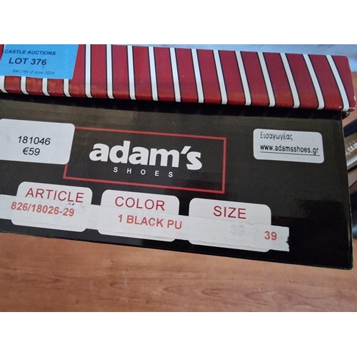 830 - 'Adams Shoes' Black Colour High Heel Shoes, Size 39, * Look Unused in Box *