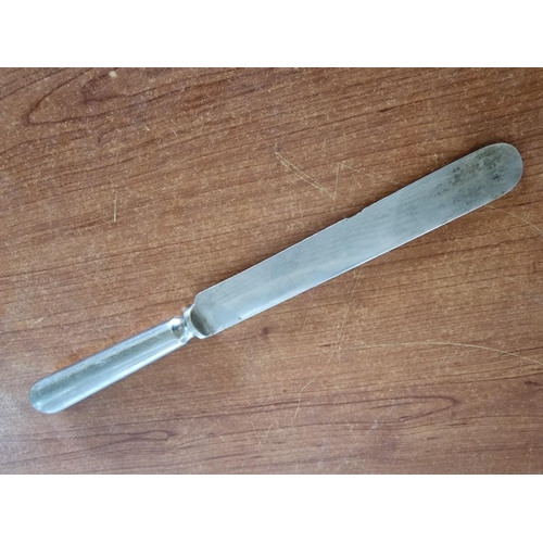 815 - Vintage 'Elkington & Co Ltd' White Metal Knife, Possibly Military Issue, Stamped '1961, 1201796', (A... 