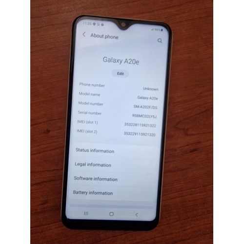 42A - Samsung Galaxy A20e Mobile Phone, 32GB, Octa Core Processor, 13MP + 5MP Rear Camera & 8MP Front Came... 