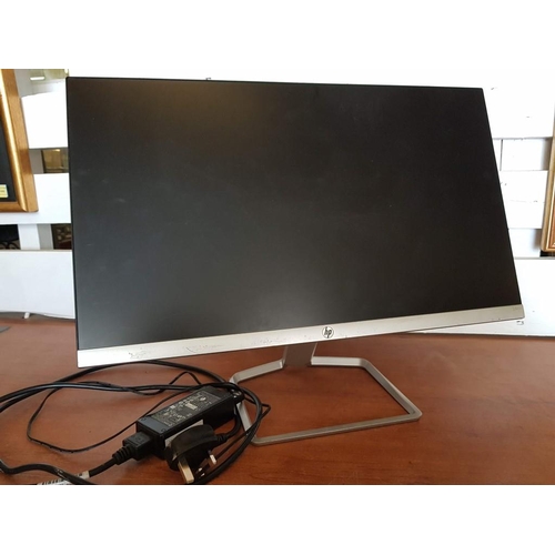 200A - HP Computer Monitor, 24'' LED Display * Basic Test and Working *