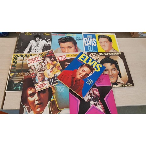 15A - Collection of Elvis Presley LP Vinyl Records and 2 x Books, (see multiple catalogue photos)