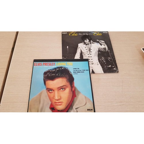 15A - Collection of Elvis Presley LP Vinyl Records and 2 x Books, (see multiple catalogue photos)