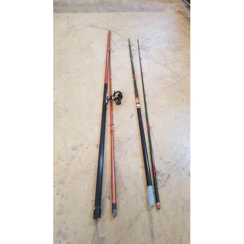 25 - 2 x Fishing Rods; Daiwa Moonraker 4200E-13 (3.9m) 2-Piece Beach Rod with Reel, and One Other, (2)