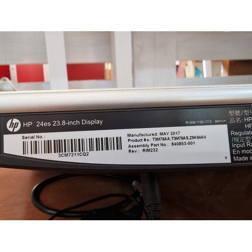 200A - HP Computer Monitor, 24'' LED Display * Basic Test and Working *