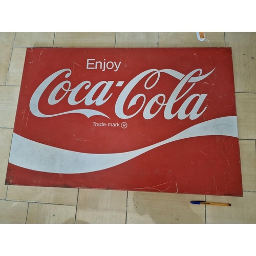 25 - Vintage Metal Coca Cola Advert / Sign, (Ref: A-M 5-81), (Approx. 92 x 61cm)