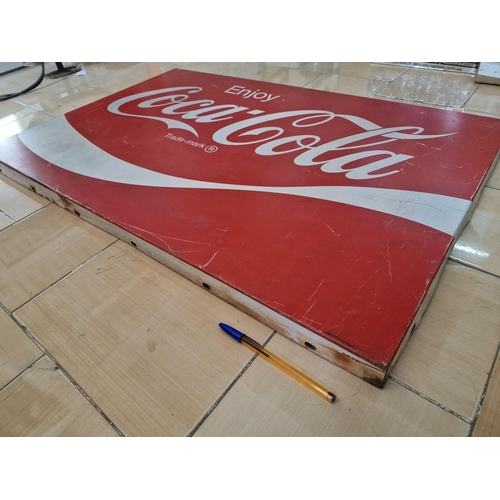 25 - Vintage Metal Coca Cola Advert / Sign, (Ref: A-M 5-81), (Approx. 92 x 61cm)