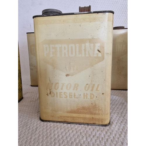 71 - Collection of 6 x Vintage Petrol Cans; 5 x Petrolina and 1 x Shell(?), (6)