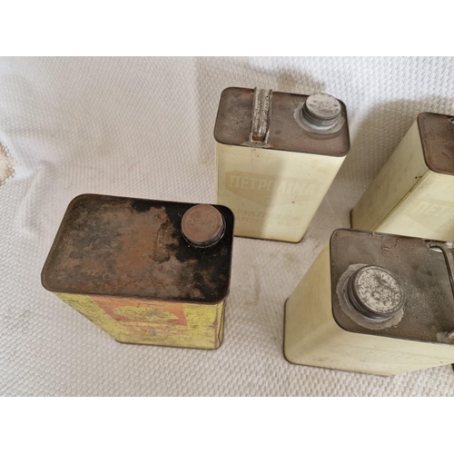 71 - Collection of 6 x Vintage Petrol Cans; 5 x Petrolina and 1 x Shell(?), (6)