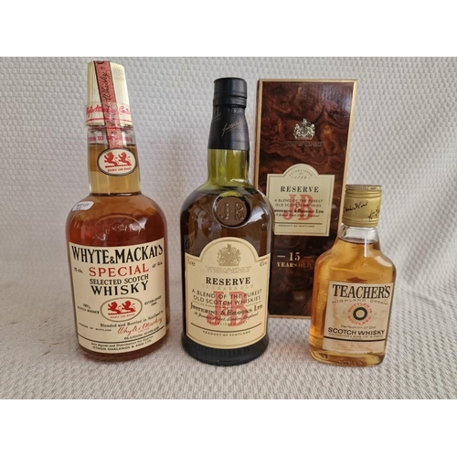 21 - 3 x Bottles of Whisky; Whyte & Mackays 'Special Selected Scotch Whisky', (75cl), Boxed J&B 15 Years ... 