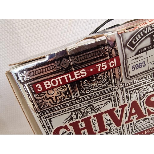 22 - Boxed Set of 3 x Boxed 75cl Bottles of Chivas Regal, 12 Year Old Scotch Whisky