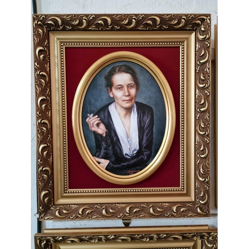 491 - Oil on Canvas Portrait of Famous Austrian-Swedish Physicist Lise Meitner, a Custom Painting by Harri... 