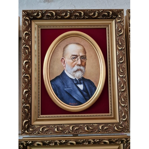 492 - Oil on Canvas Portrait of Famous German Surgeon Prof. Ferdinand Sauerbruch, a Custom Painting by Har... 