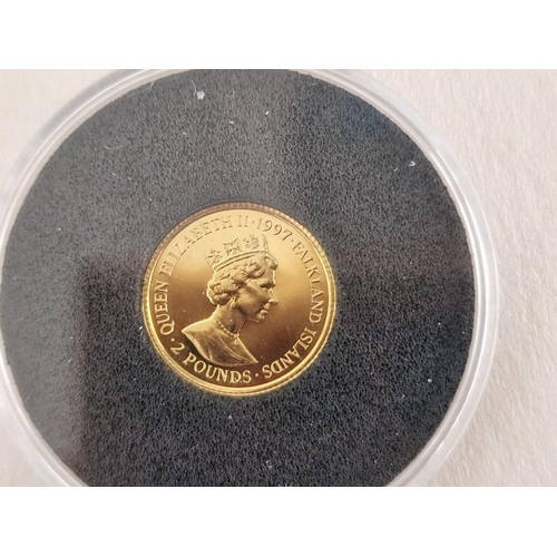 46 - 24ct Gold 'Henry VIII' (1997) Proof Coin, Falkland Islands, 'The Smallest Gold Coins in the World' C... 