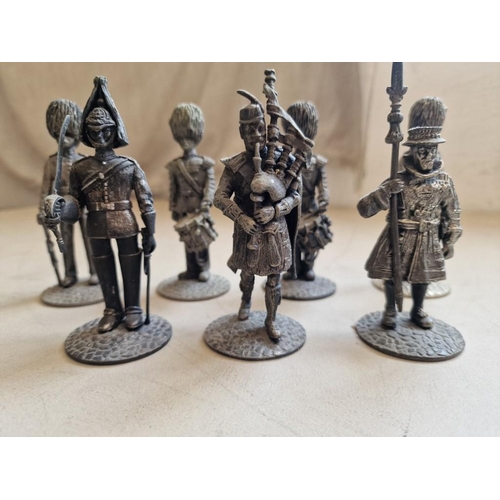 73 - Collection of 7 x Vintage Meccano Ltd Pewter Military Figures, Made in England, (Approx. H: 11cm Ave... 