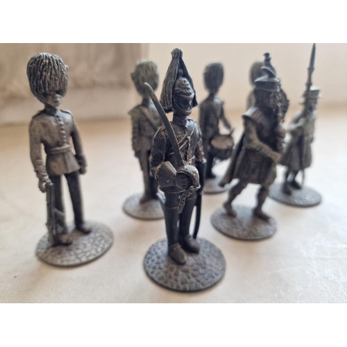 73 - Collection of 7 x Vintage Meccano Ltd Pewter Military Figures, Made in England, (Approx. H: 11cm Ave... 