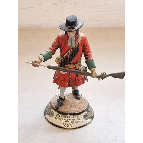 74 - Collection of 4 x Charles Stadden Hand Painted Pewter Military Figurines; Private Marching Order, 3r... 