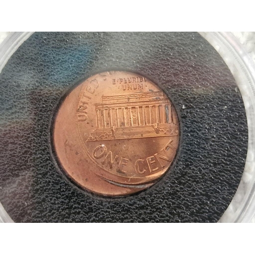 83 - Mis-Strike / Error Coin (Part Blank) of USA Lincoln One Cent Coin, with Certificate of Authenticity ... 