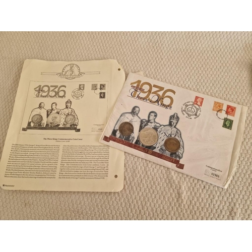 89 - 1936 'The Three Kings Commemorative Coin Cover'; 3 x Coins and 4 x Stamps First Day Cover, Limited E... 