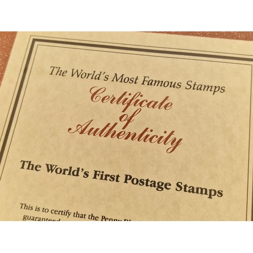 90 - 'The Worlds Most Famous Stamps' The Penny Black Cover, a Certified 19th Century Victorian Penny Stam... 