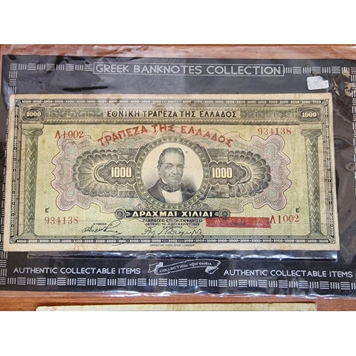 79 - Collection of 5 x Early Greek Bank Notes; 1926 1,000 Drachma, 1939 1,000 Drachma, 1943 25,000 Drachm... 