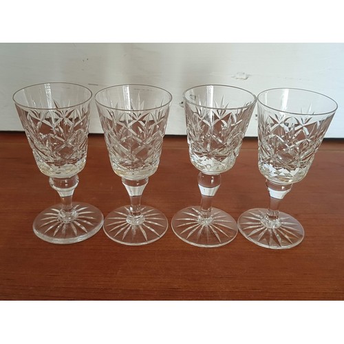 451 - Crystal Tableware; Decanter with 6 x Whisky Tumblers and 4 x Sherry Glasses