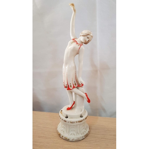 93 - Porcelain Figurine of Dancing Lady by Karl Ens, Made in Germany, Circa 20th Century, (Approx. H: 25c... 