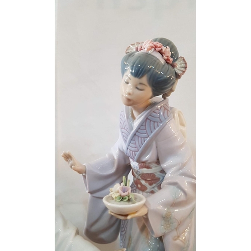 95 - Lladro Porcelain Figurine, Titled 'Spring Time in Japan' by Sculptor Salvador Debon, (1983), (#1445)... 