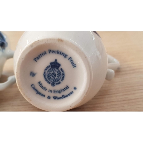 23 - 3 x Miniature Royal Doulton Blue & White Jugs (Ave. 8cm), (3)