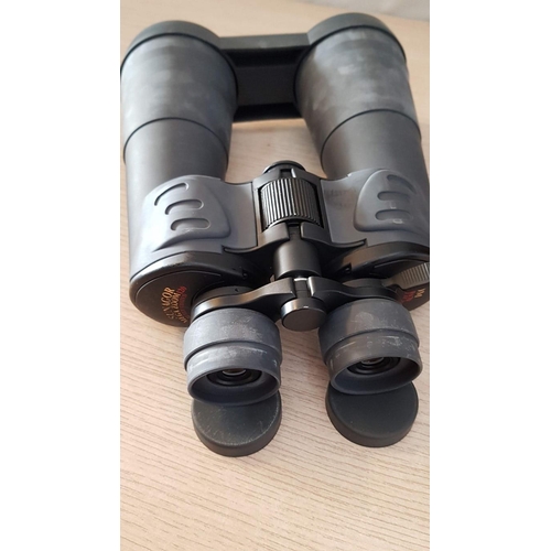 37 - Boxed 'Sunagor' London Made Zoom Binoculars with Shoulder Strap Bag, Upto 120 Magnification, Unused