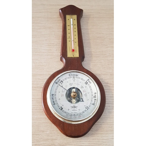 42 - Wall Mounted Barometer / Thermometer, (Approx. 31 x 13cm)