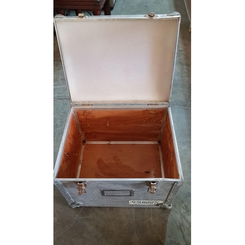 63 - Aluminium Flight Case by 'Stucco Cases', Hand Made by 'PORGS' with Handles & Clasp, (Approx. 46 x 37... 