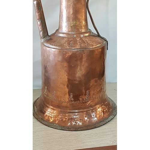 81 - Antique Eastern Copper Hand Finished Water / Coffee Pourer, (Approx. 34 x 18cm)