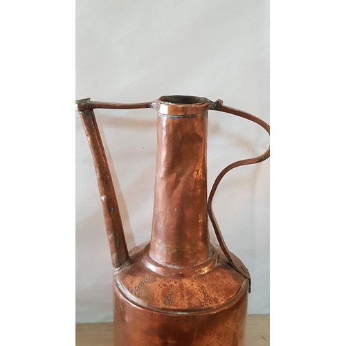 81 - Antique Eastern Copper Hand Finished Water / Coffee Pourer, (Approx. 34 x 18cm)