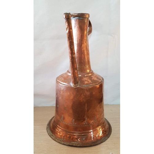 81 - Antique Eastern Copper Hand Finished Water / Coffee Pourer, (Approx. 34 x 18cm)