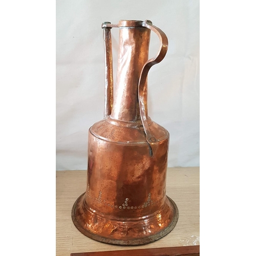 81 - Antique Eastern Copper Hand Finished Water / Coffee Pourer, (Approx. 34 x 18cm)